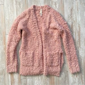 Pink Fuzzy Cardigan